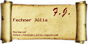 Fechner Júlia névjegykártya
